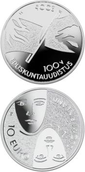 100 jaar Finse parlementshervorming 10 euro Finland 2006 Proof